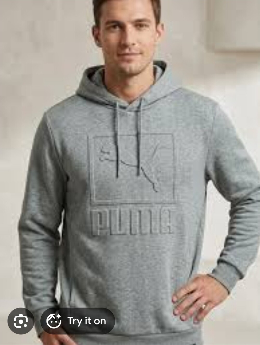 Puma Emobossed Fleece Pullover Hoodie